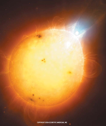 White dwarf colliding with a main squence star