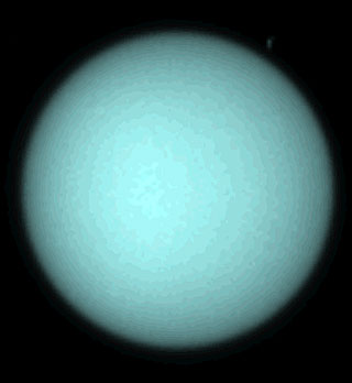 Uranus, the first planet to be discovered since antiquity.