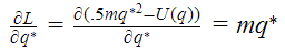 partial L/partial q*