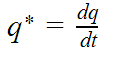 q*=dq/dt