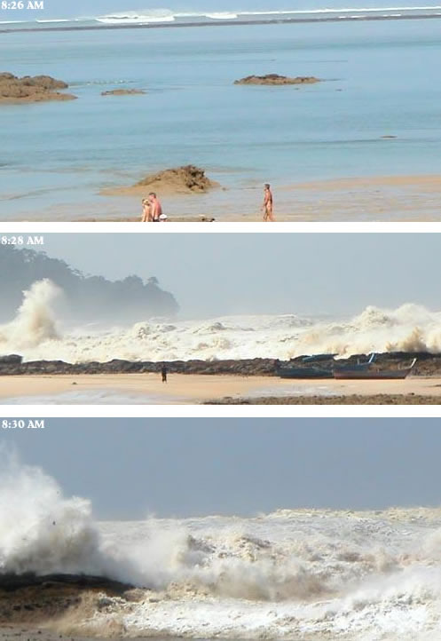 Couple's Camera found showing ocean receding