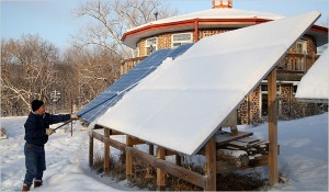 Solar Cell in Snow