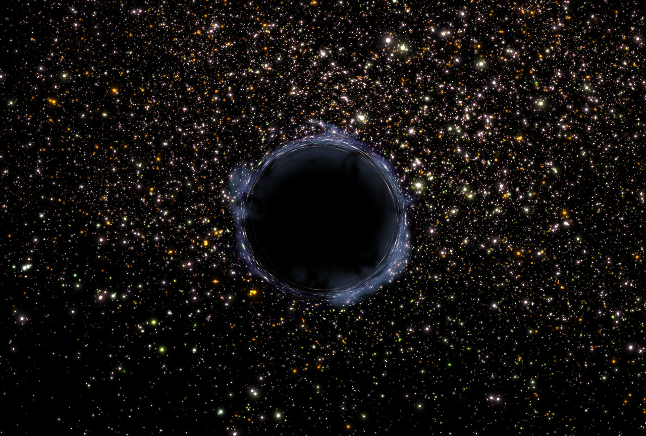 An artist's depiction of a black hole