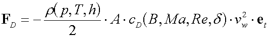 Drag force formula