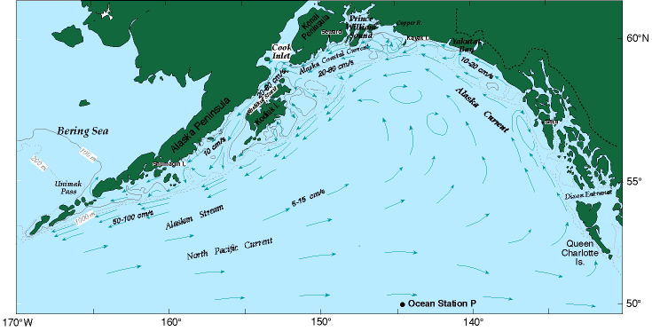 Gulf of Alaska currents