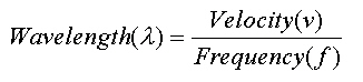 wavelength formula