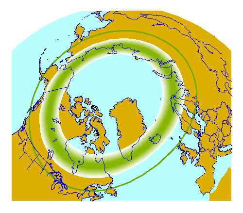 north pole aurora