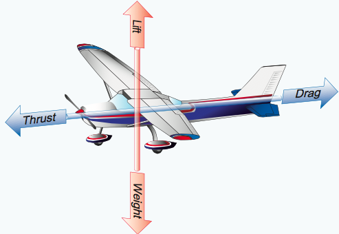 Free Body Diagram for straight and level flight