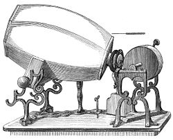 A drawing of the first audio recording device, the Phonautograph