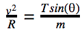 replace ac with v^2/R