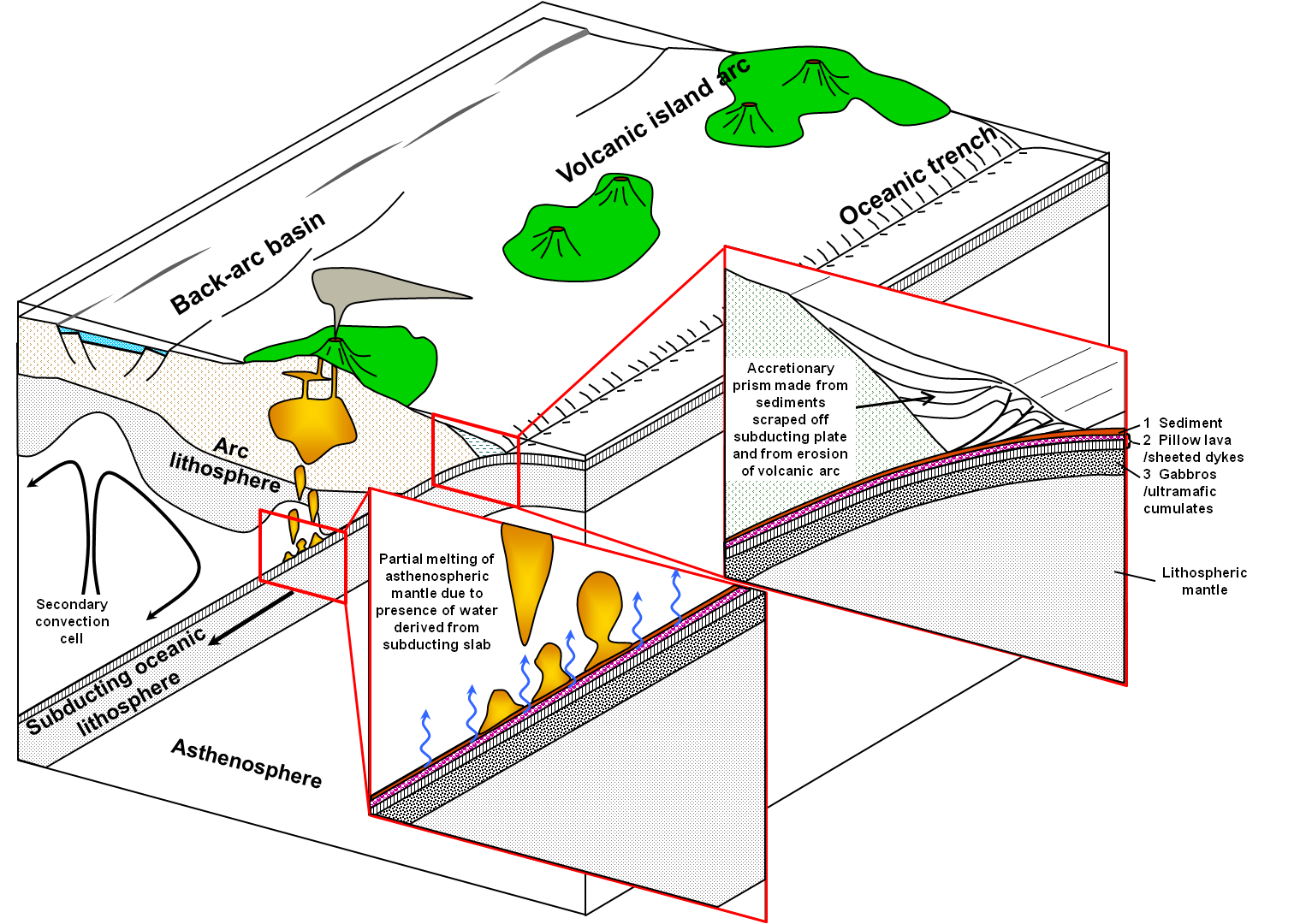 "Subduction" by Mikenorton - Own work. Licensed
        under CC BY-SA 3.0 via Wikimedia Commons
-http://commons.wikimedia.org/wiki/File:Subduction.png#/media/File:Subduction.png