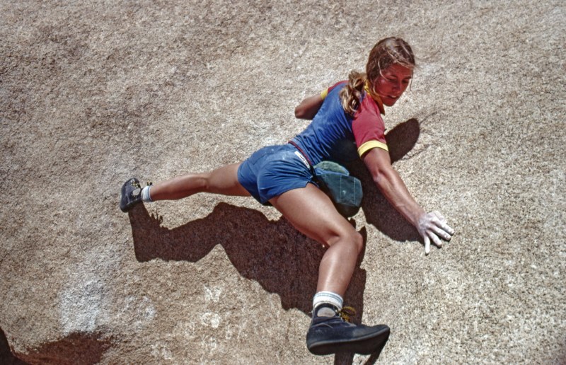 ynn Hill,
          first person to climb The Nose (5.13+) on El Capitan in
          Yosemite, using friction to climb a slab.
          http://www.gq.com/story/stonemasters-rock-climbing-oral-history/amp