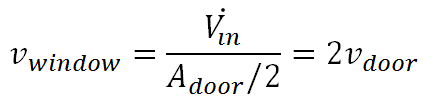 Equation
                                  for window to door