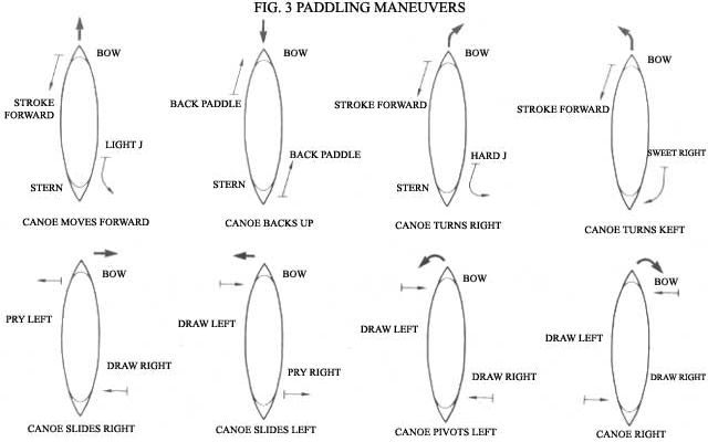 image showing
                      different ways to maneuver a canoe