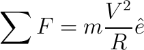 Centripetal acceleration equation