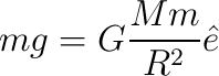 Gravitational force equation