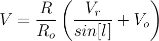 Velocity equation
