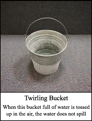 Twirling bucket
