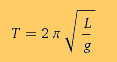 2*pi*sqrt(L/g)