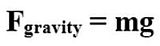 Force of gravity
                  equation