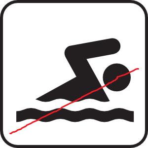 person swimming, emphasis on diagonal
                position