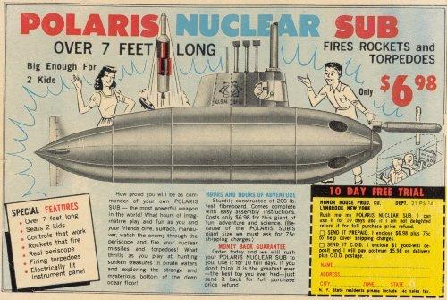 Polaris Nuclear
              Submarine Toy Advertisement